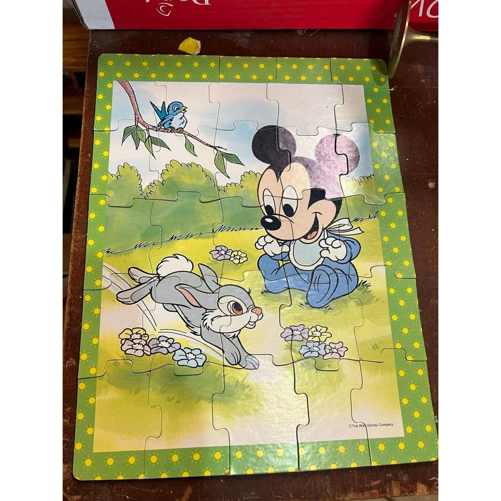 Vintage Disney Jigsaw Puzzles Lot Of 2‎ Goofy Baby Mickey Mouse 4997B 4997C